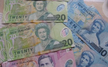 A selection of New Zealand banknotes