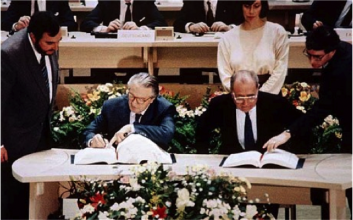 The signing of the Treaty of Maastricht – February 1992