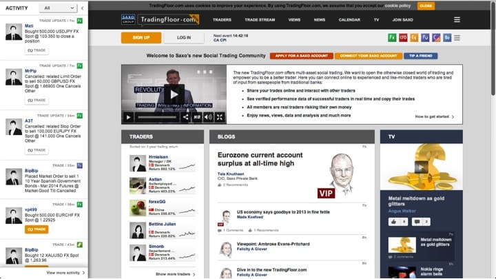 tradingfloor social tradinf platform