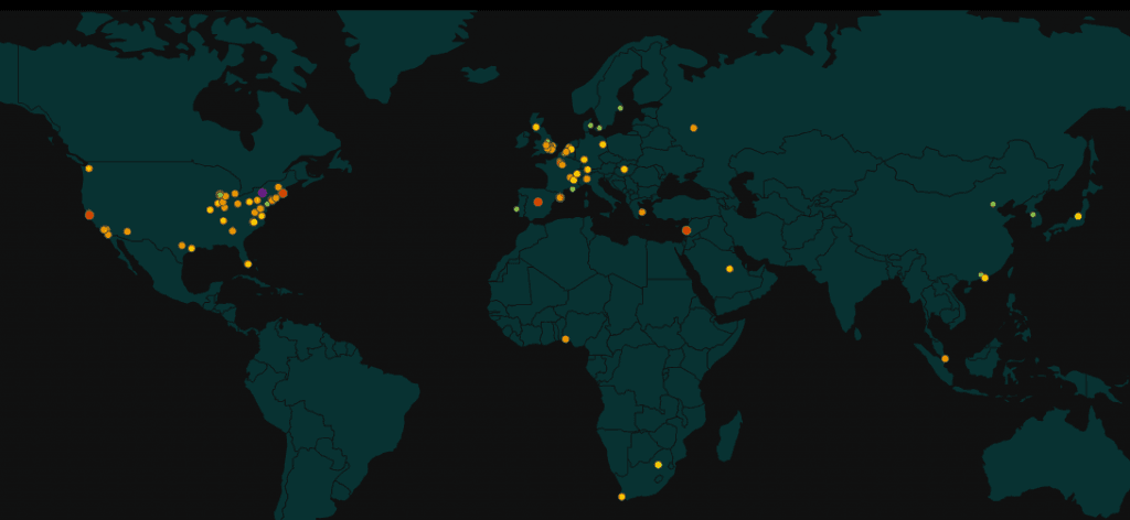 World digital map Tradersdna