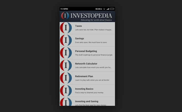 Investopedia app