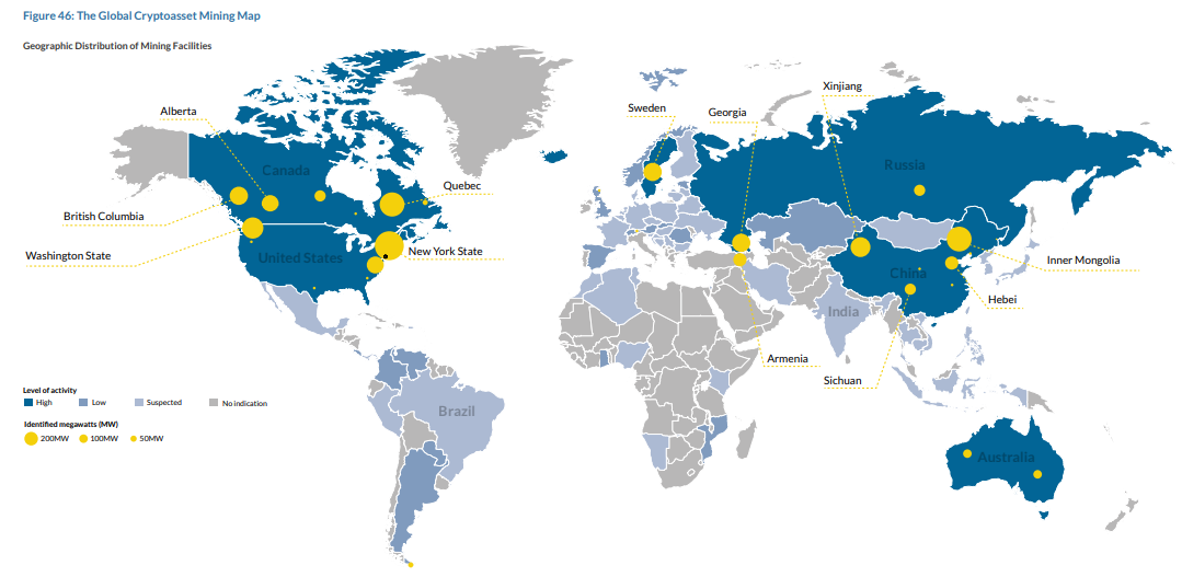 The Global crypto mining map