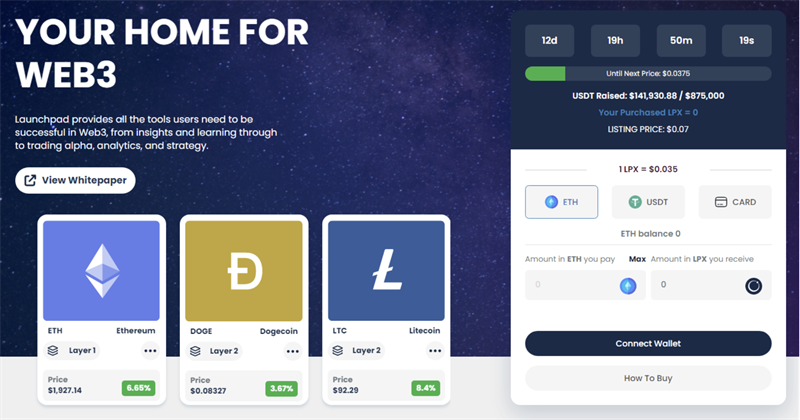 Crypto’s First Web3 Portal Launchpad Starts Presale And Raises $142,000 Within an Hour