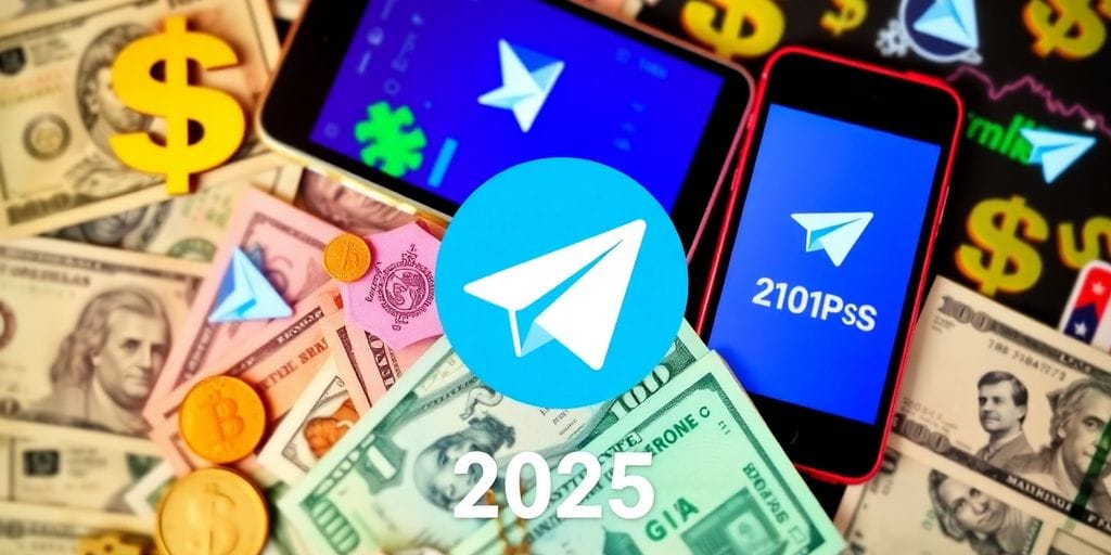 Collage of currency notes and mobile devices for Forex trading.