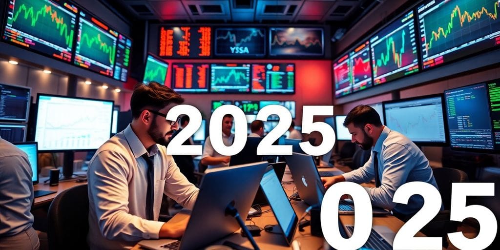 Traders collaborating in a dynamic trading environment.