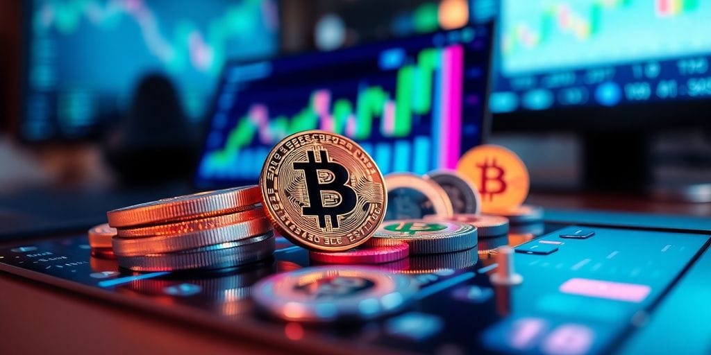 Close-up of digital assets in a trading environment.