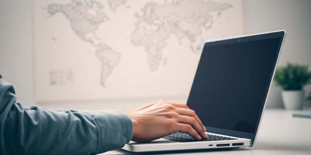 Person accessing financial markets online.