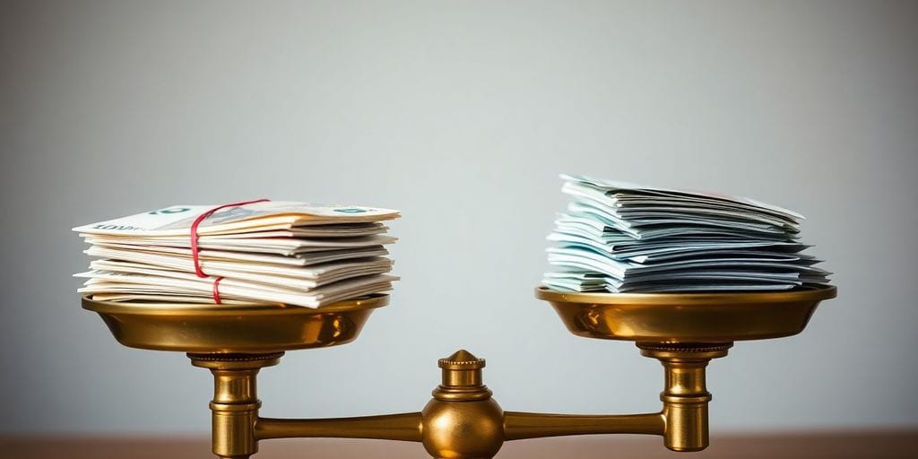 Currency pair balancing on scale.