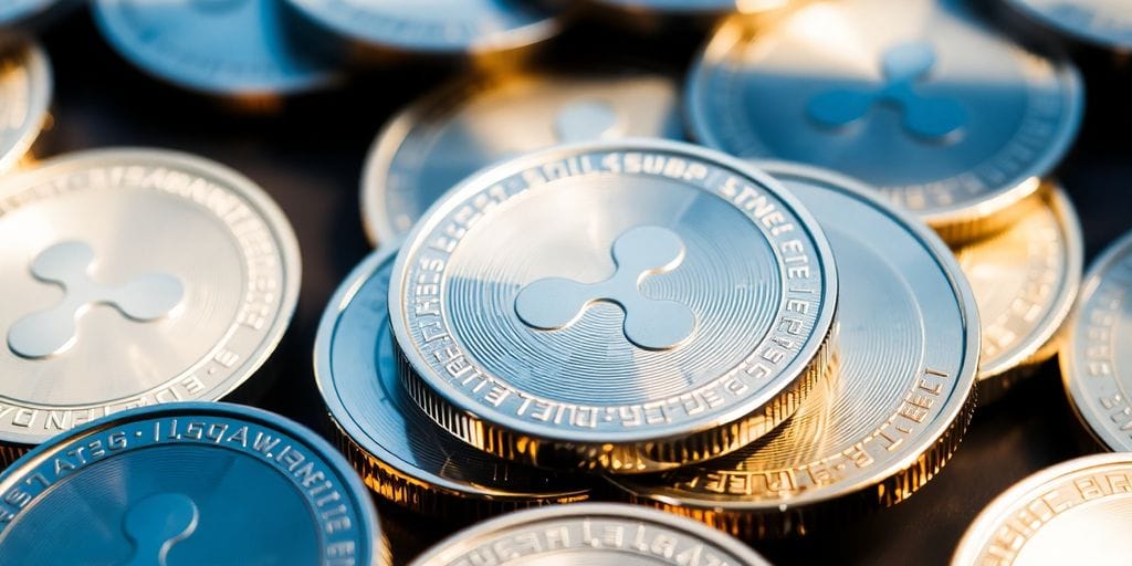 Ripple coins stacked neatly