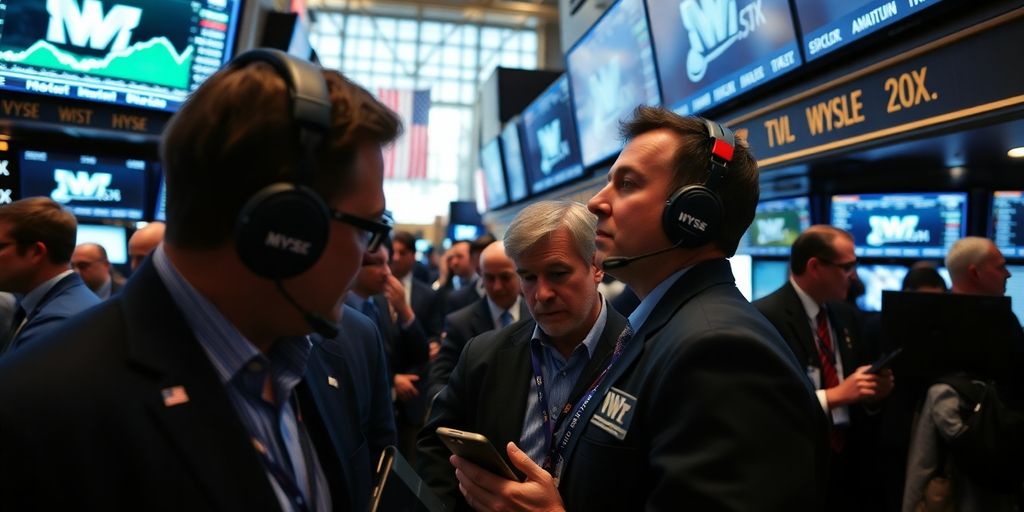 Early market activity with financial professionals.