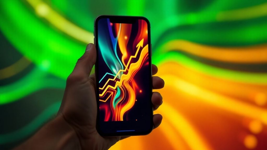 Forex trading success with abstract financial growth visuals.