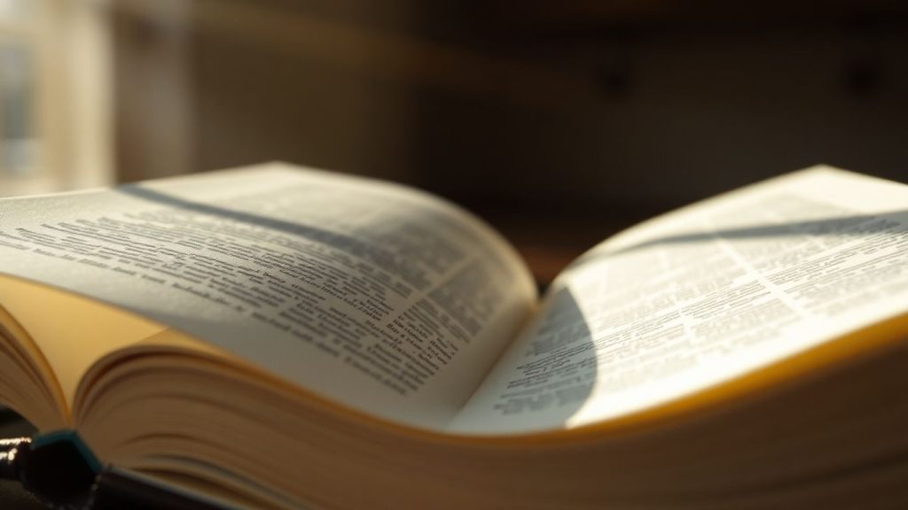 Open trading book with sunlight