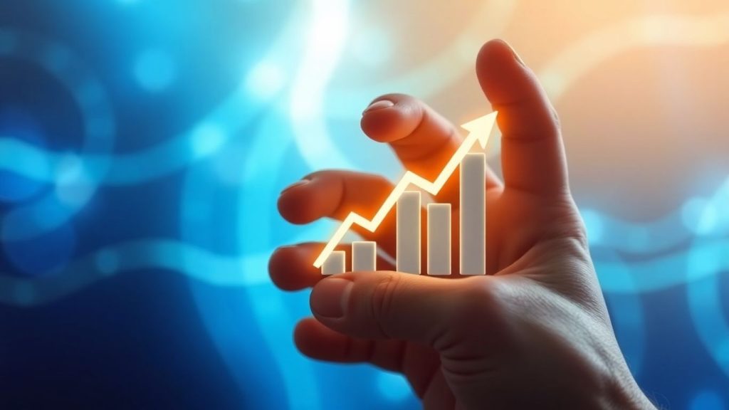 Abstract financial market trend visualization