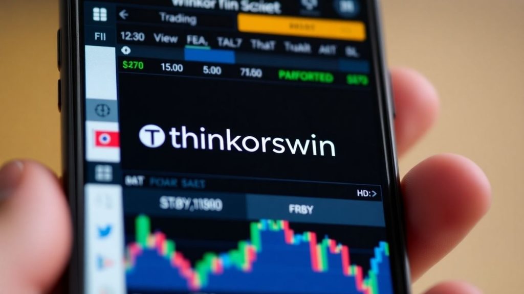 thinkorswim app on a smartphone screen.