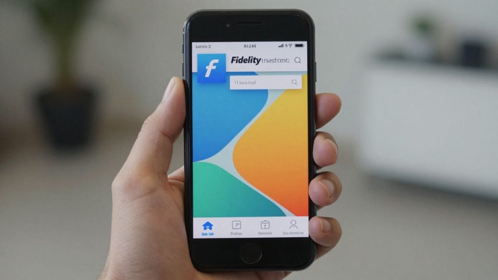 Fidelity Investments app on a smartphone screen.
