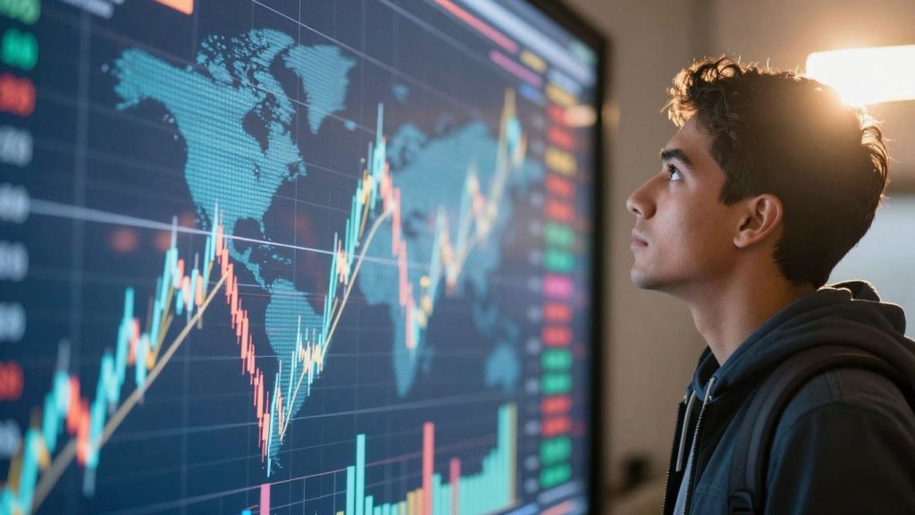 Trading account demo with financial patterns.