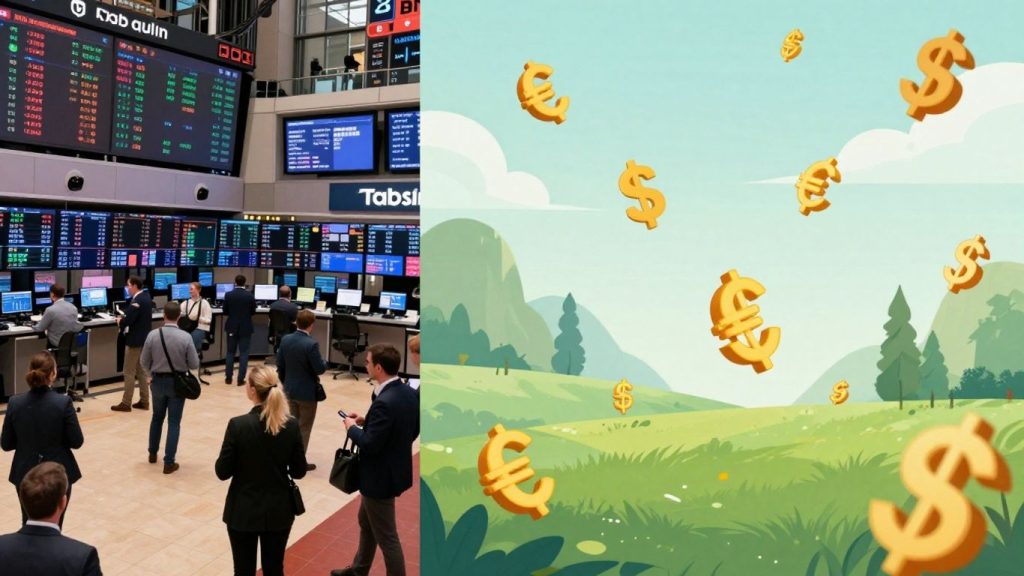 Forex and stock market comparison image