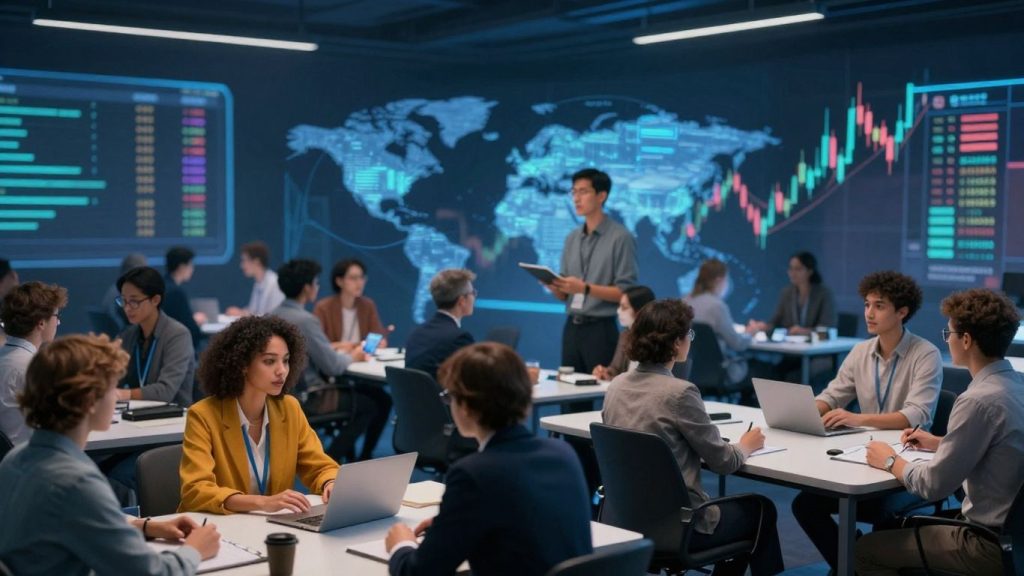 Forex forum discussions with global market elements.