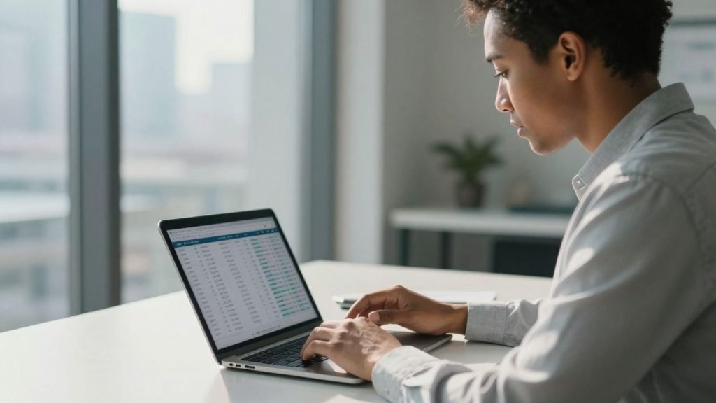 Person reviewing investment account on a tablet.