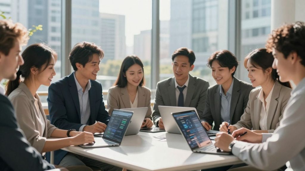 People making smart financial decisions with trading platforms.