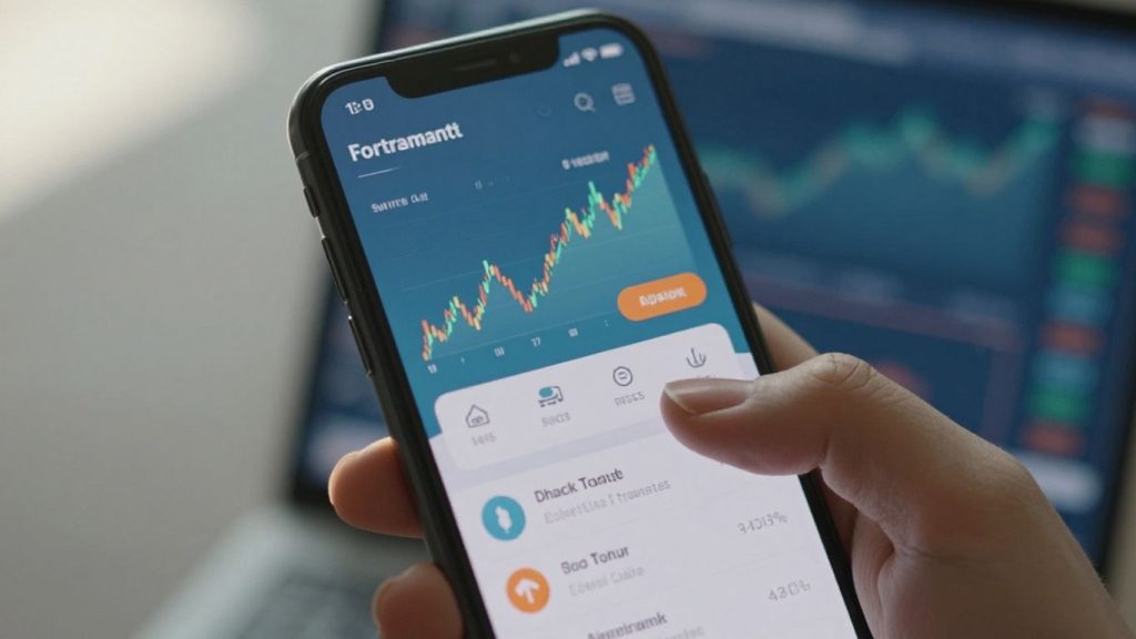 Beginner stock trading app on a smartphone.