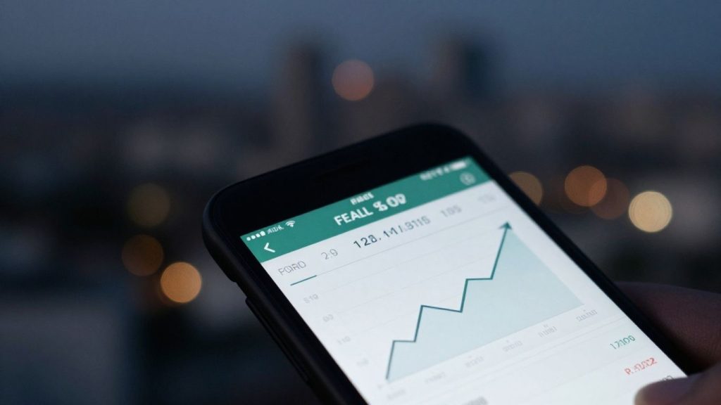 Fidelity trading app on a phone screen.