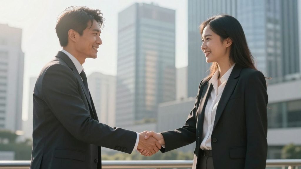 Handshake symbolizing home loan partnership.