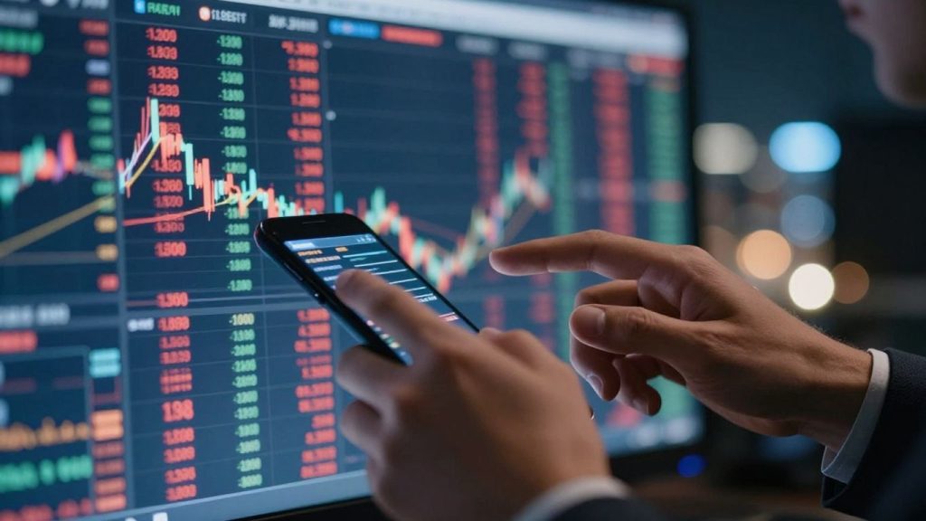 Trading stocks simulator guide with hands on interface.