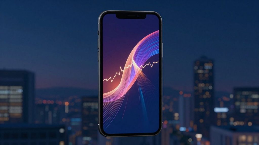AI trading app on a smartphone screen.
