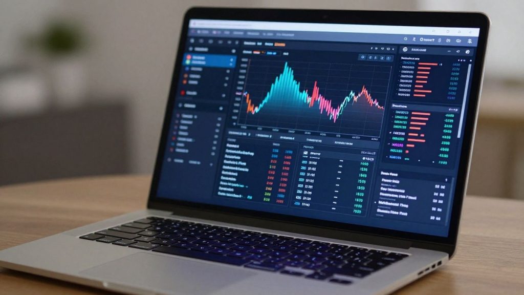 Interactive Brokers trading platform on a laptop screen.