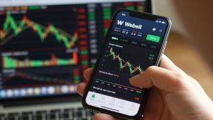 Webull app on a smartphone screen.