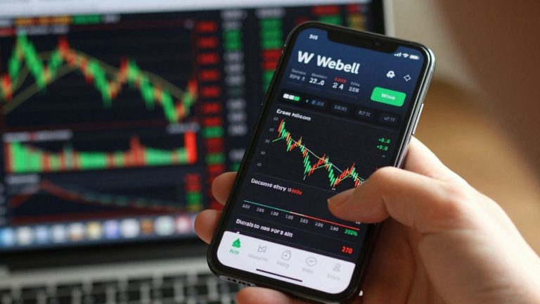 Webull app on a smartphone screen.