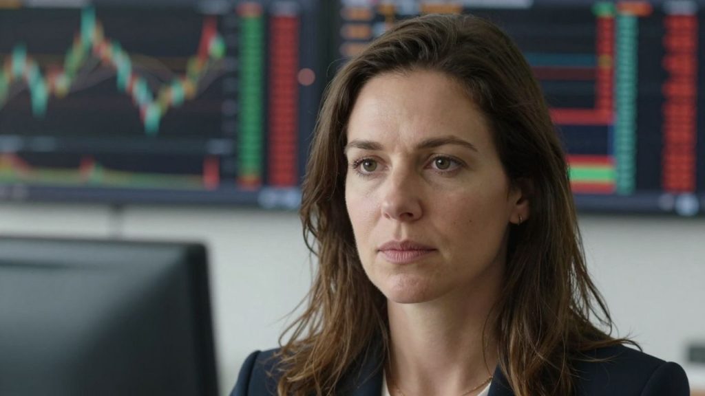 Portrait of [Linda Raschke] with trading chart hints.