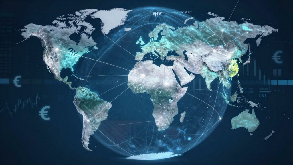 Global finance and Forex trading concept