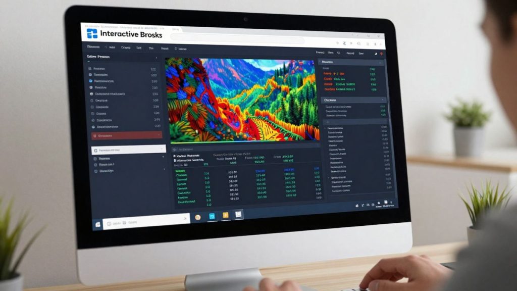Interactive Brokers desktop app on a computer screen.