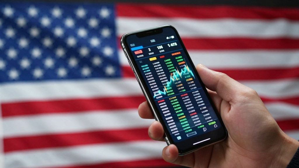 Forex trading in the US with financial data.