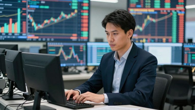 Forex trading concept with global financial market imagery.