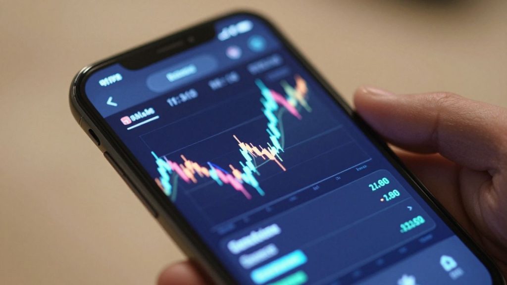 Fidelity day trading app interface on a smartphone screen.