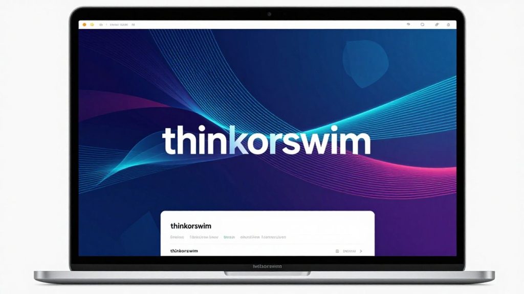 thinkorswim platform on a MacBook desktop