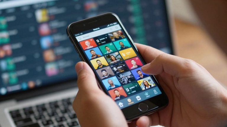 Person using trading app on smartphone