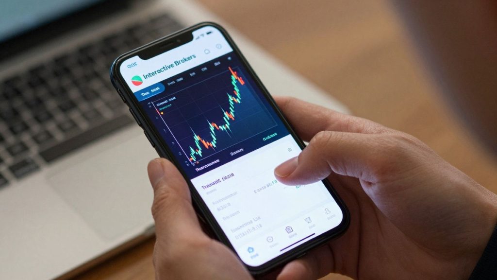 Interactive Brokers app on a smartphone